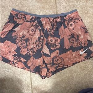 Nike Pink and Gray Athletic Shorts